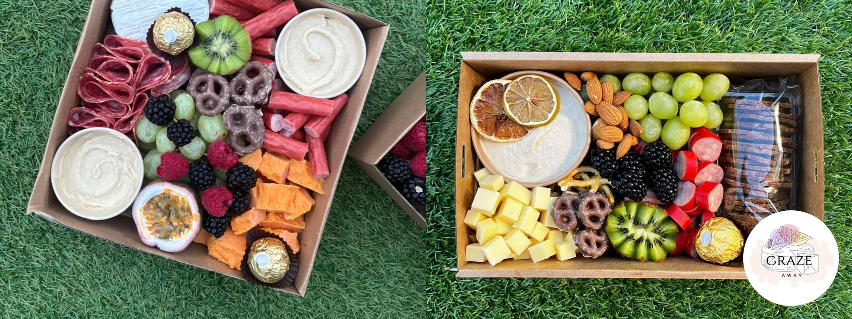 Premium grazing platter served on board